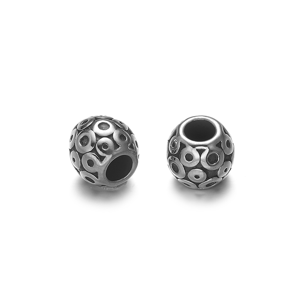 Stainless Steel Large Hole Beads