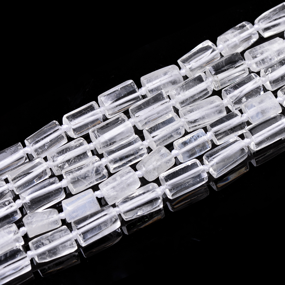 Crystal Irregular Cuboid Beads with Knots