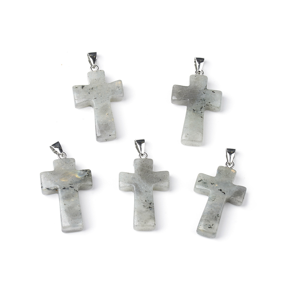 Tourmalinated Quartz Cross Pendants