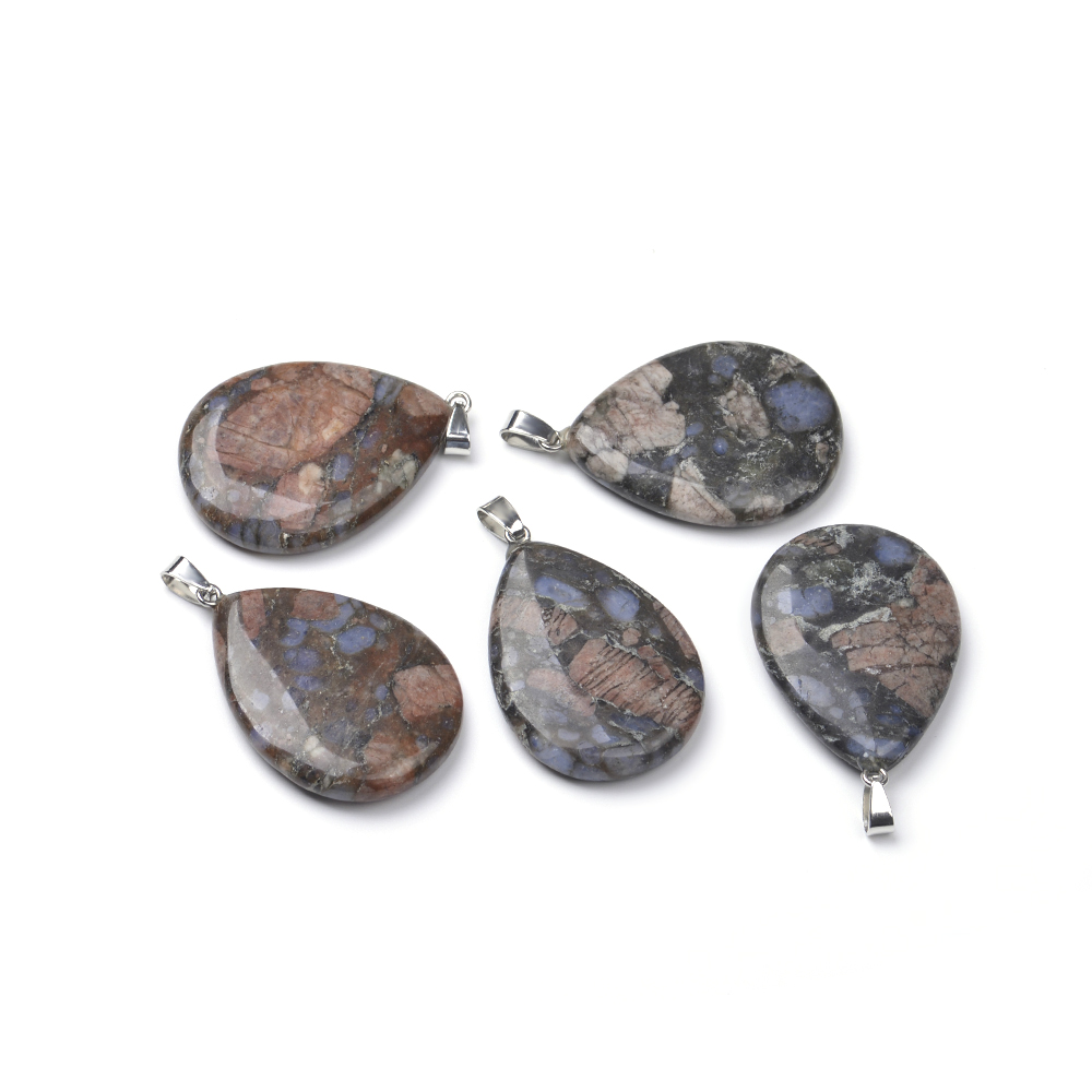 American Blue Rhyolite Drop Pendant