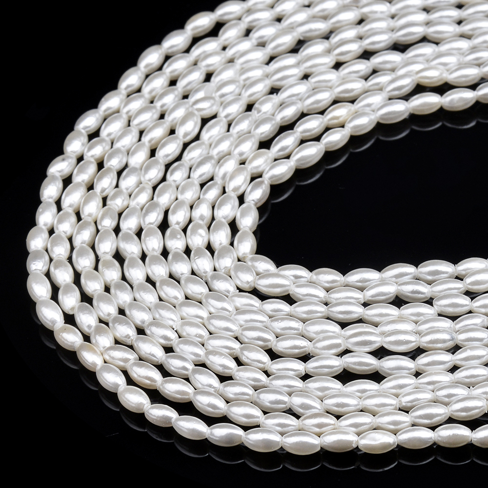 White Shell Pearl Rice Beads
